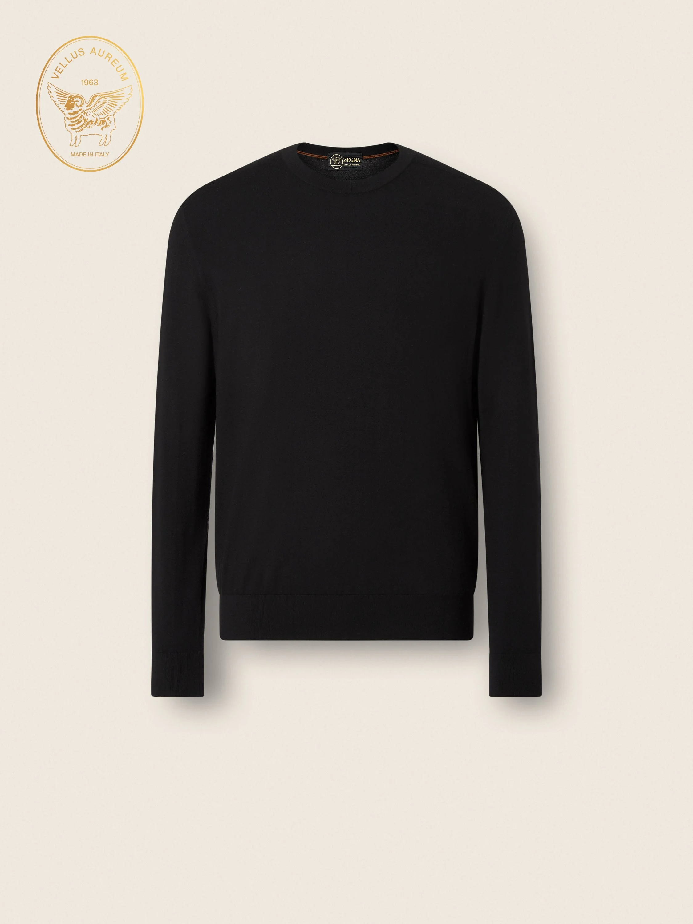 BLACK VELLUS AUREUM CREWNECK - 1