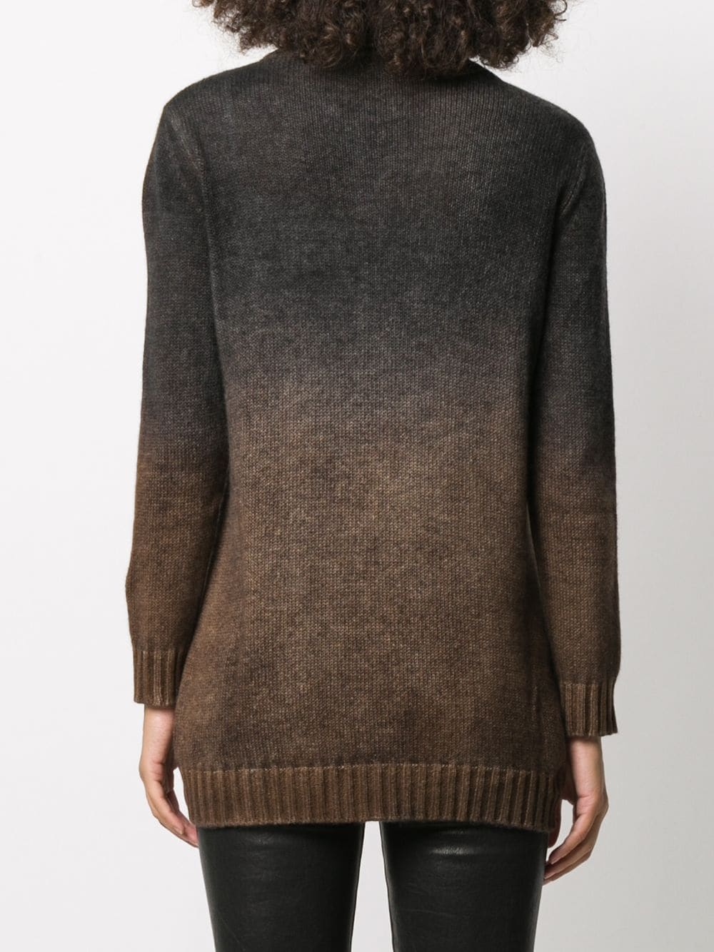 faded effect roll-neck jumper - 4