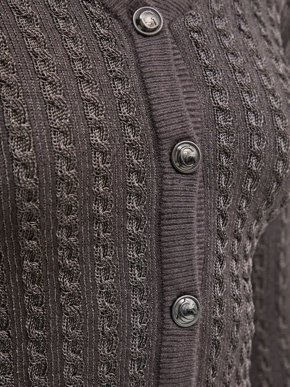 cable-knit v-neck cardigan - 4