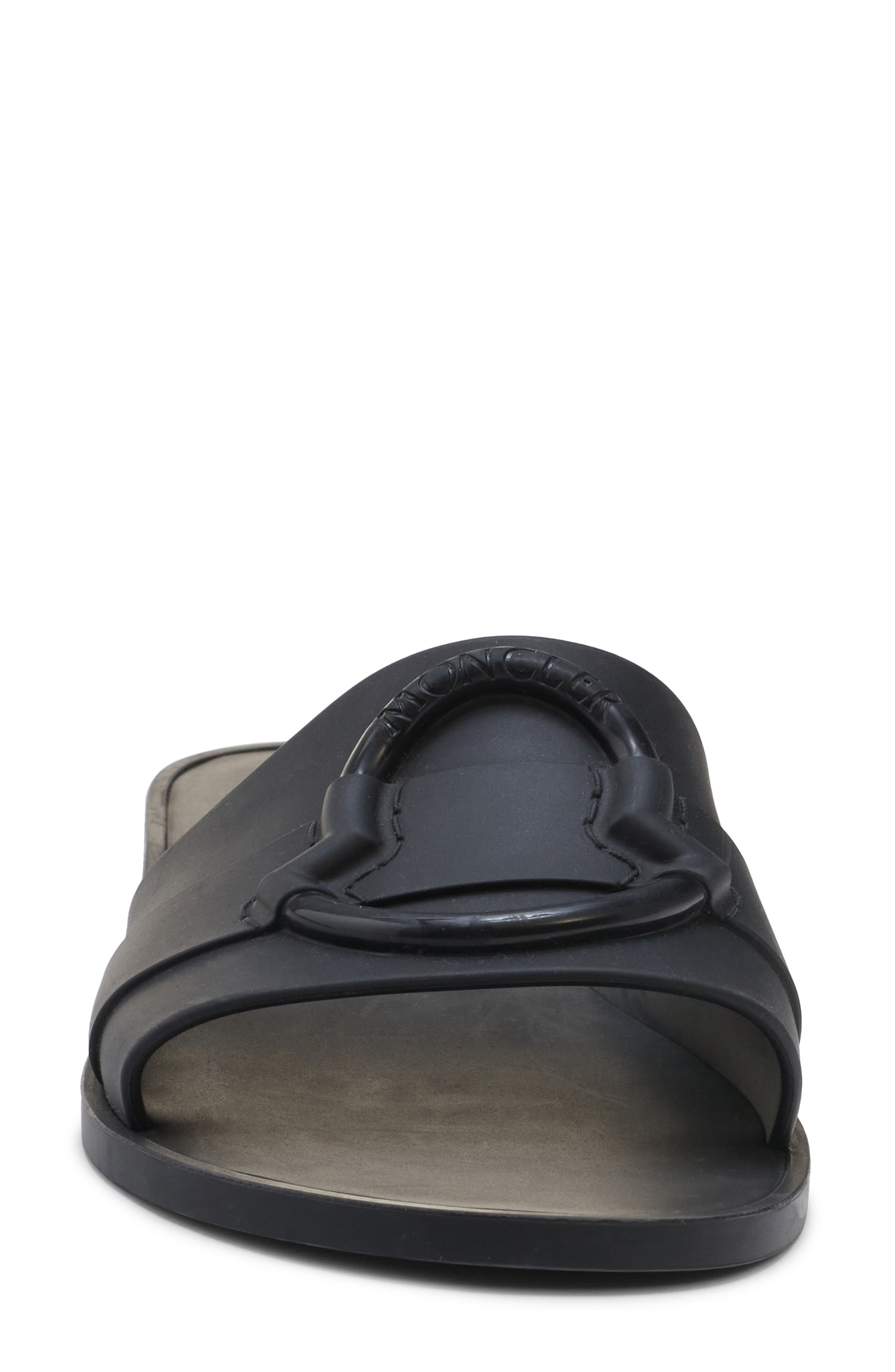 Moncler Mon Slide Sandal in Black at Nordstrom - 4