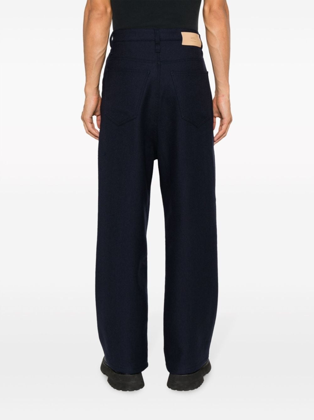 straight-leg virgin-wool trousers - 4