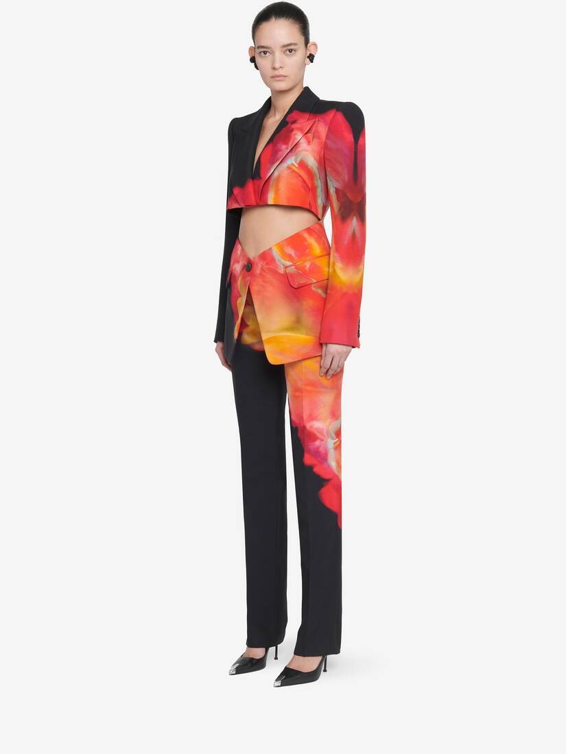 Women's Solarised Petal Slashed Jacket in Black - 3