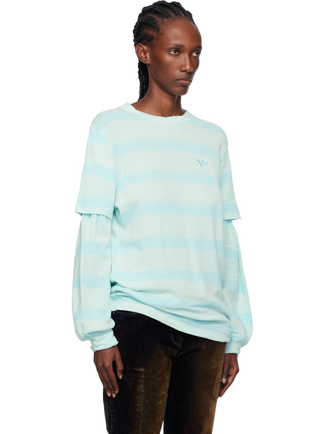 Blue Layered Stripe T-shirt - 2