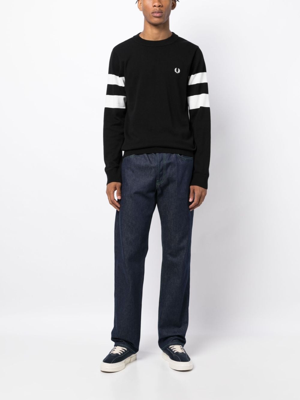 Ringer-embroidered cotton sweatshirt - 2