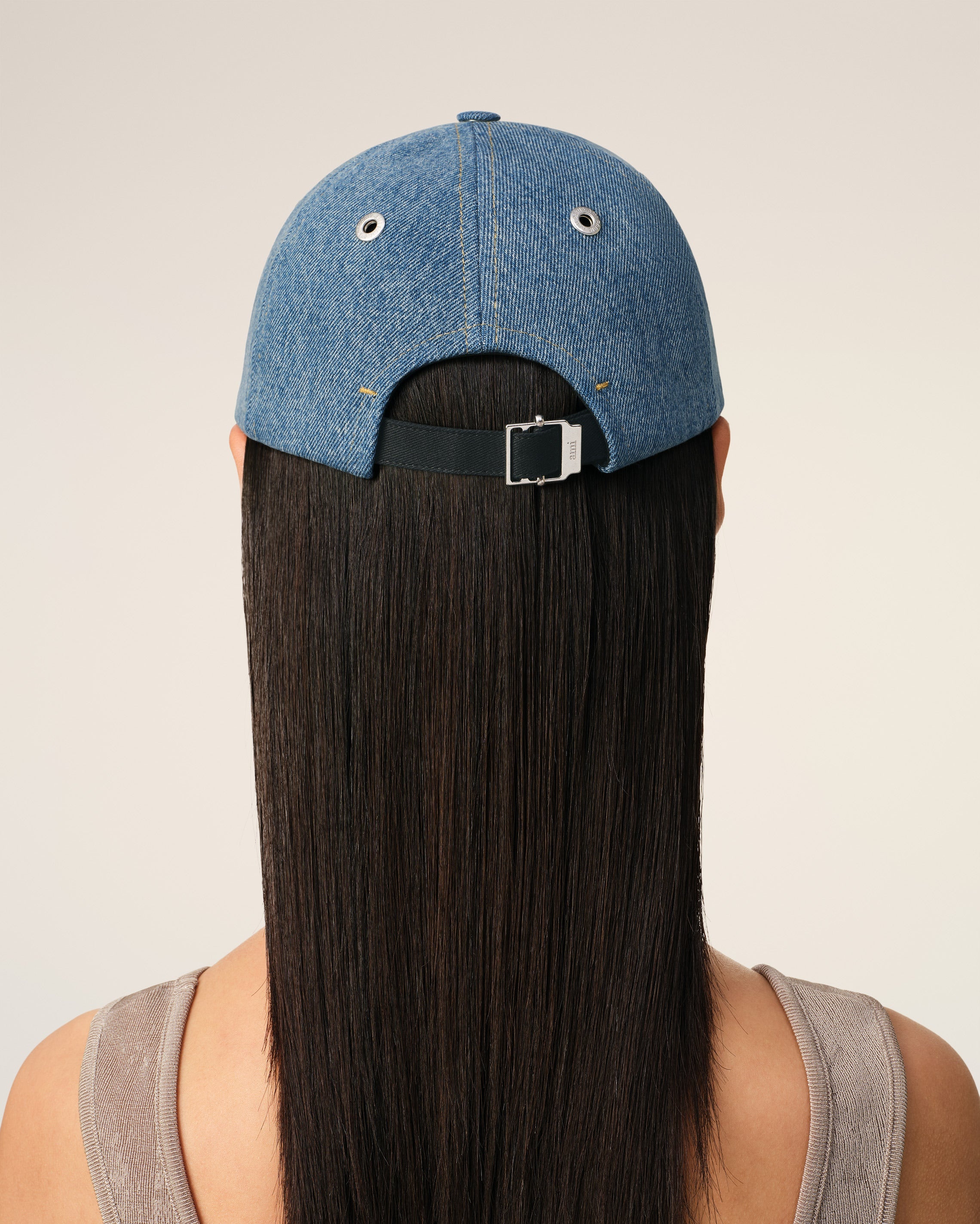 AMI Paris★ブルー Ami de Coeur Embroidery コットン キャップ USED BLUE Blue Cotton Ami De Coeur Embroidery Cap | AMI PARIS