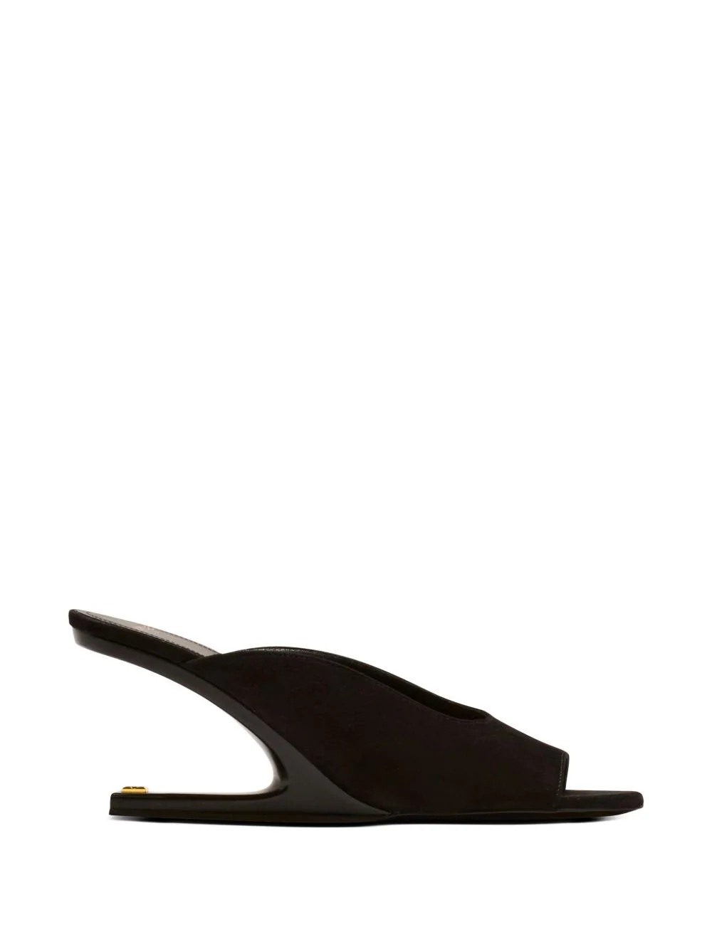 open-toe suede mule sandals - 1
