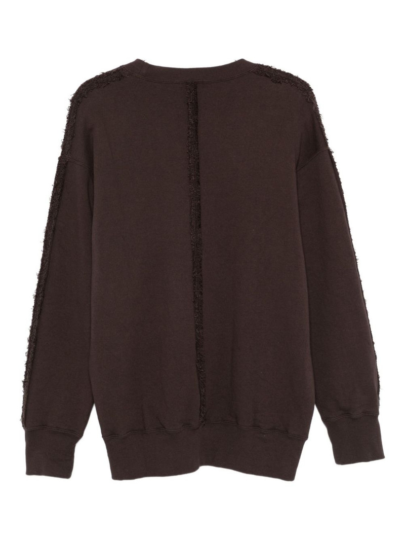Comme des Garçons Homme frayed-detail panelled sweatshirt outlook