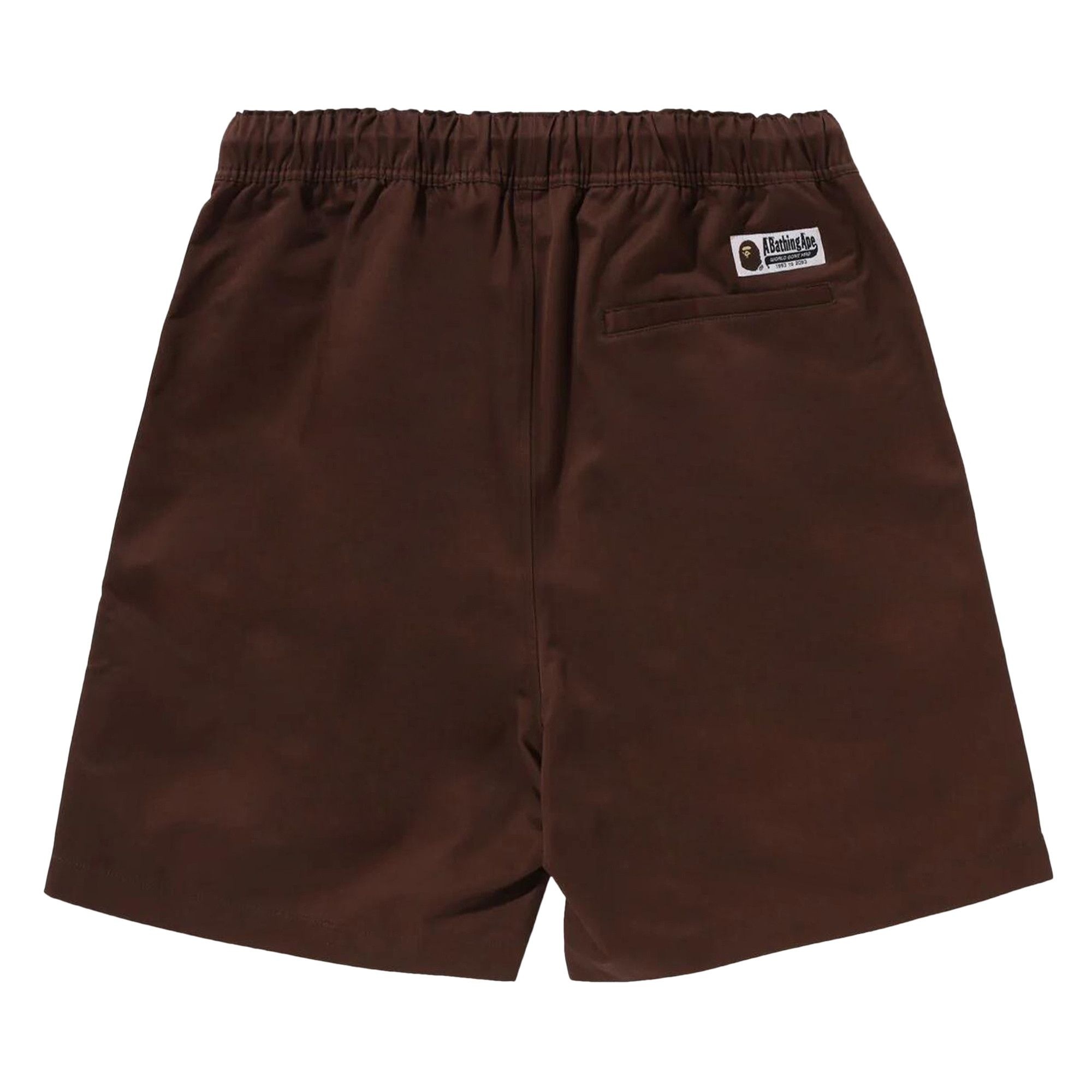 BAPE Ape Head One Point 2 Pleat Easy Chino Shorts 'Brown' - 2
