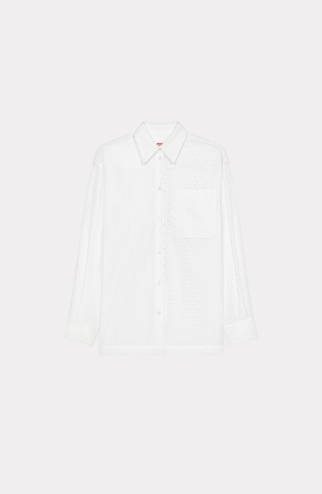 Oversize broderie anglaise shirt - 1