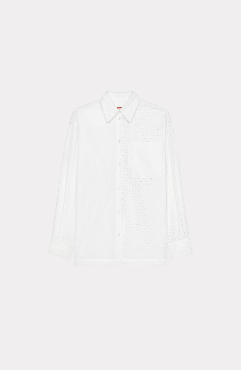Oversize broderie anglaise shirt - 1