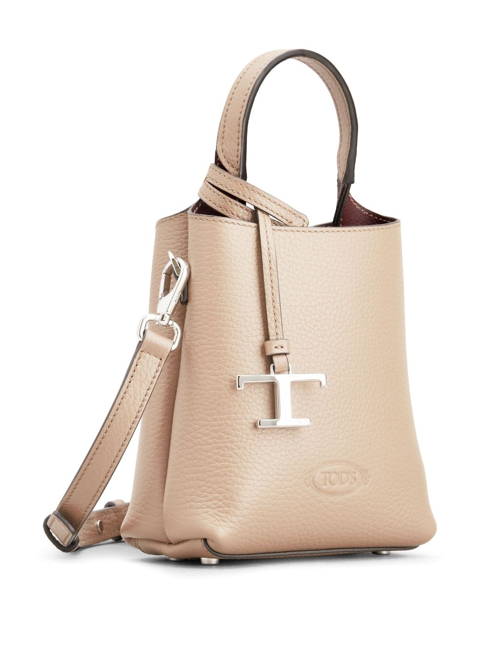 mini logo-pendant leather bag - 2