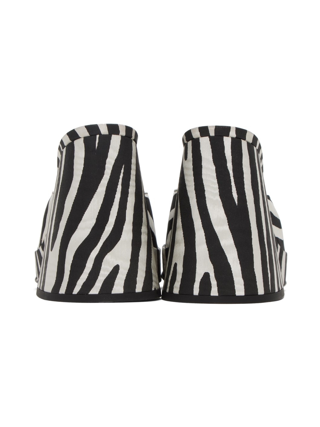 Black & White Slice Heeled Sandals - 2
