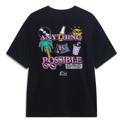 Li-Ning Li-Ning Anything Is Possible T-shirt 'Black' AHST179-4 outlook
