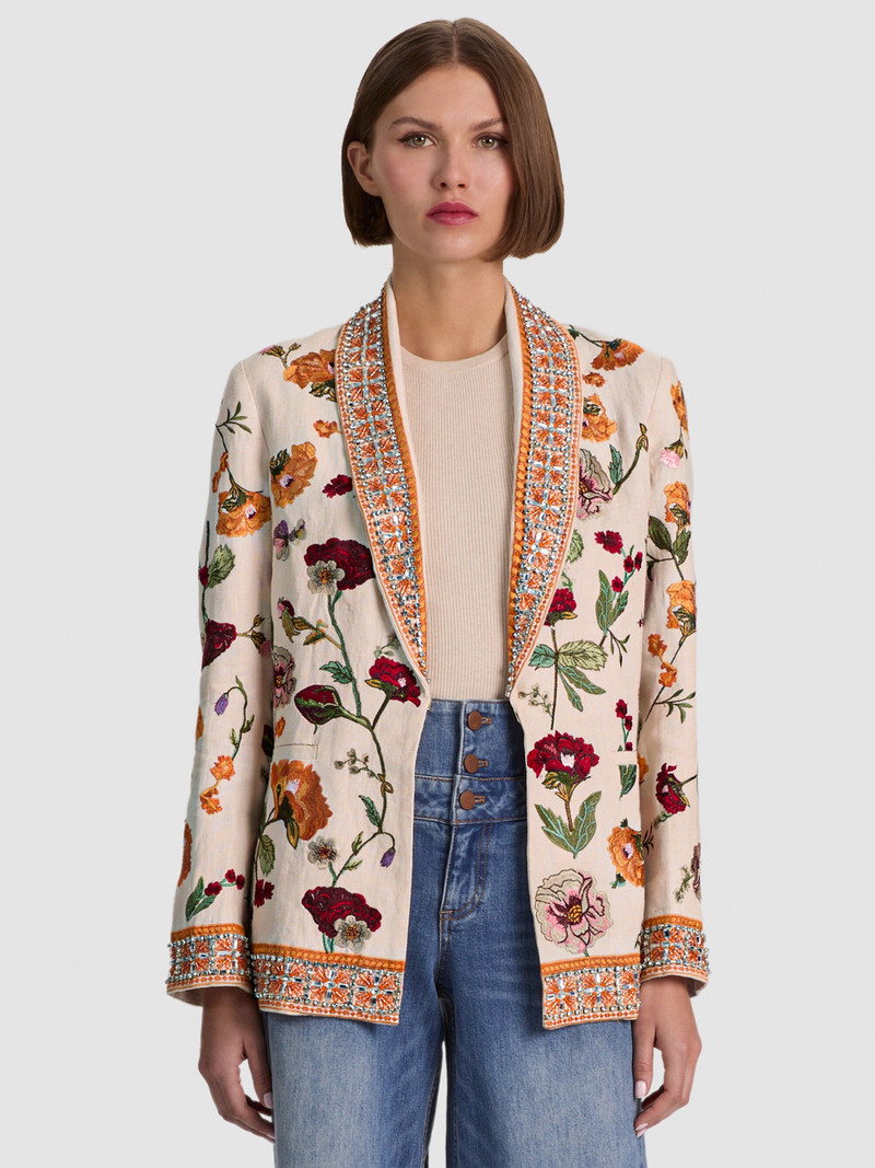 IVAN EMBELLISHED LINEN BLAZER 2