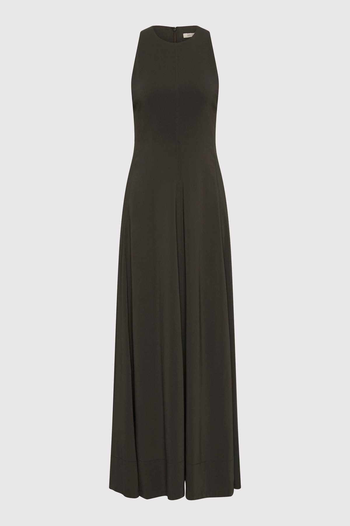 Cut Away Maxi Dress - Black Olive - 1
