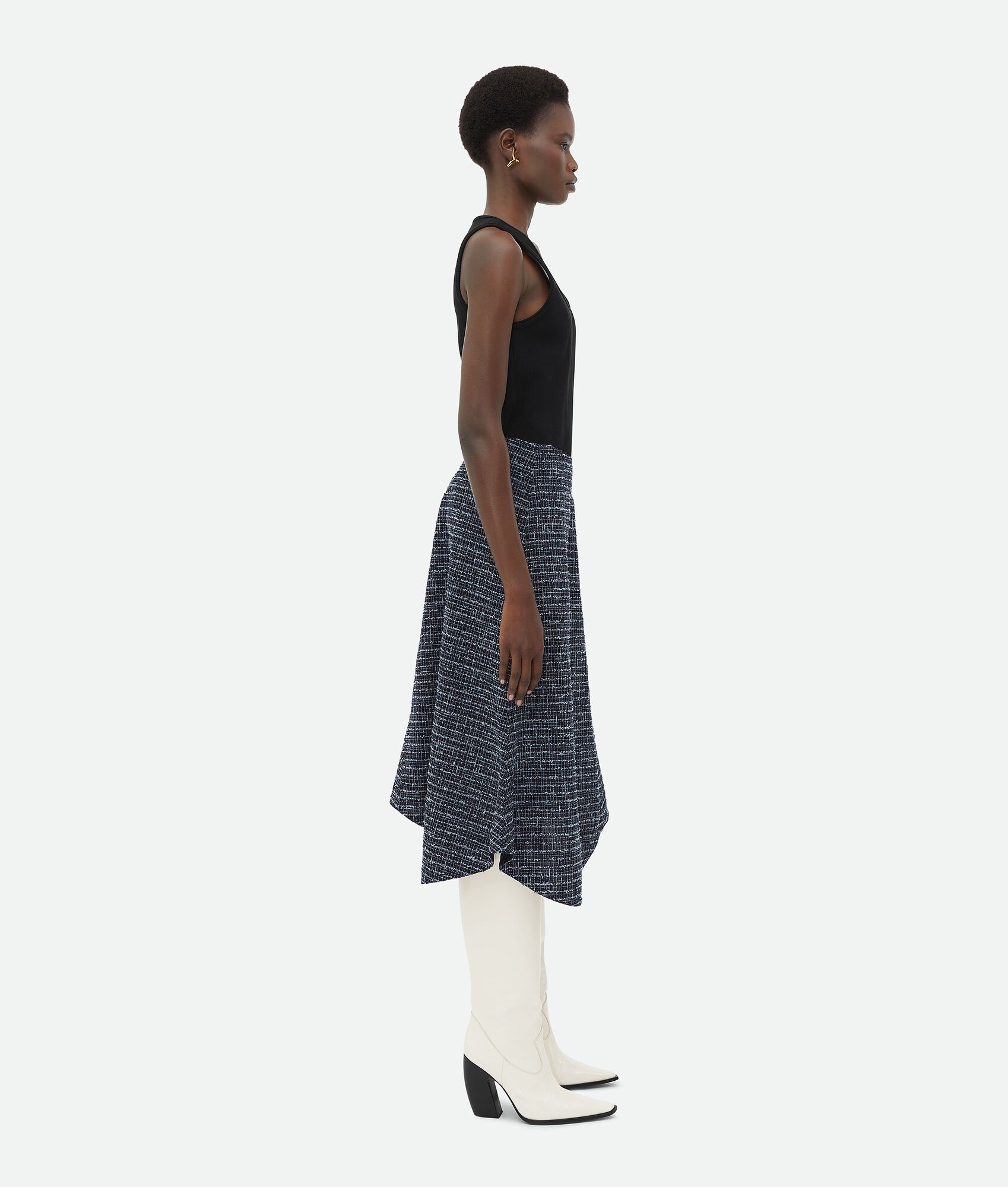 Structured Tweed Skirt - 2