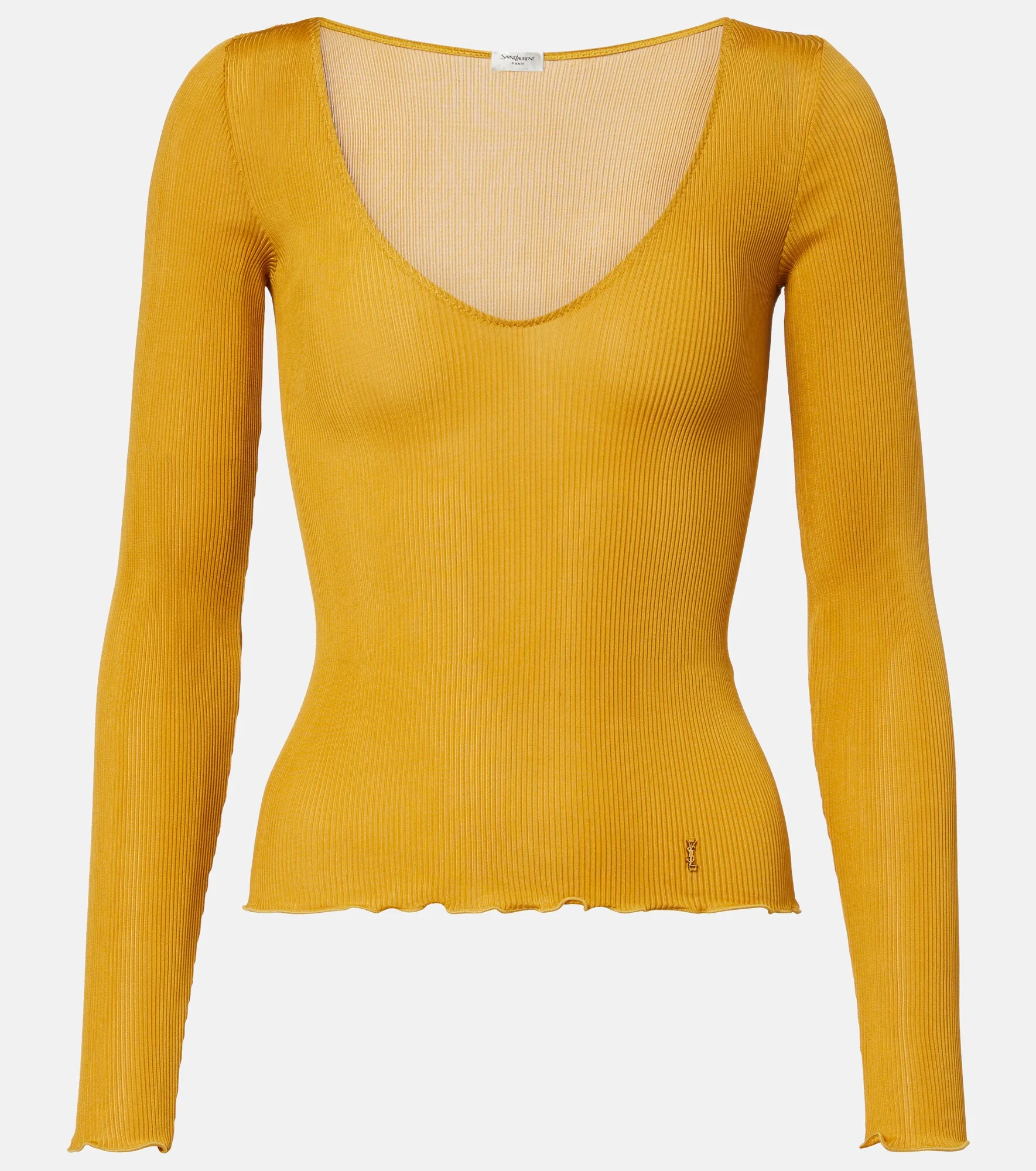 Ribbed-knit silk top - 1
