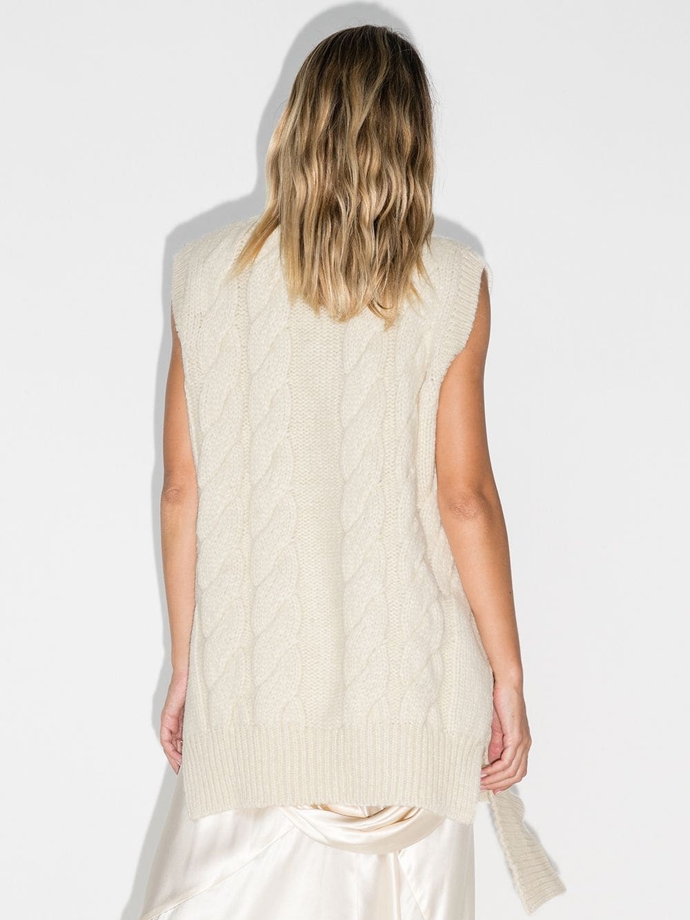 cable-knit vest - 3