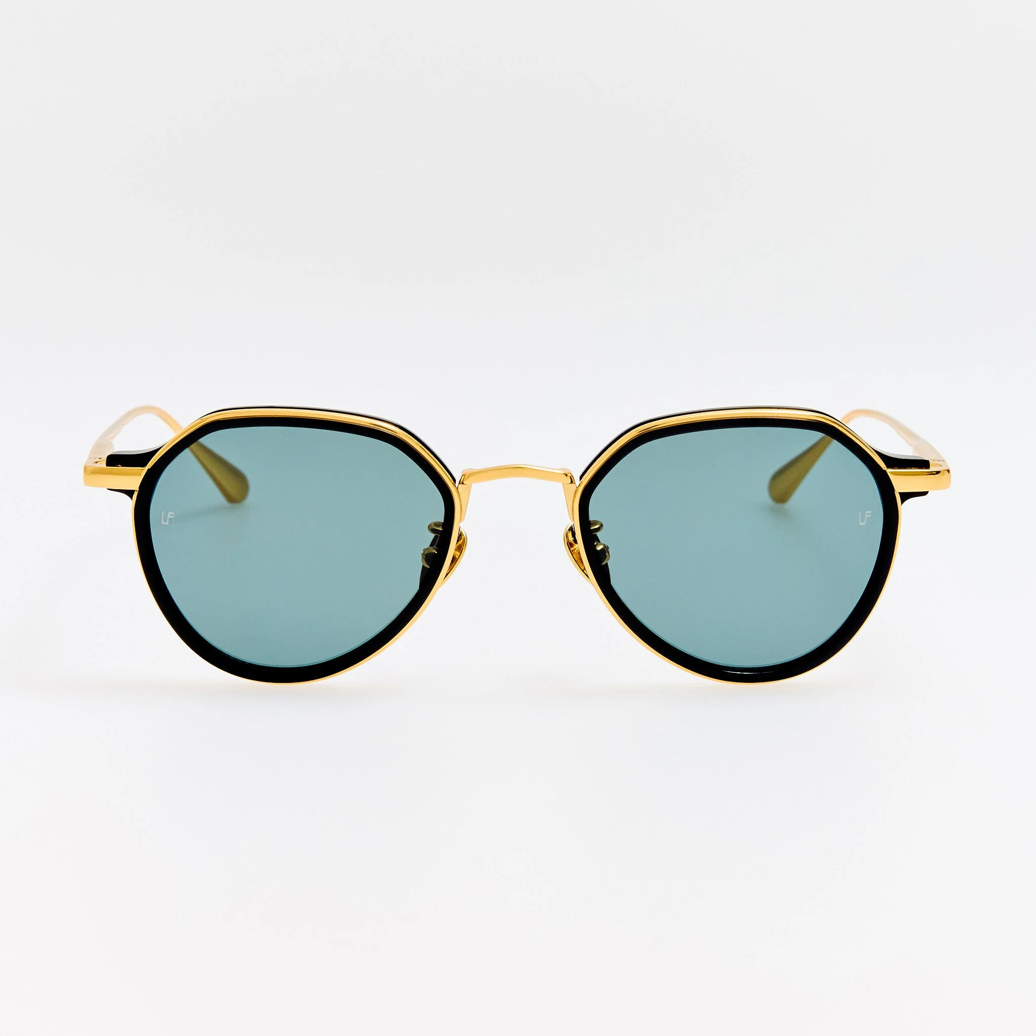 Dellal Sunglasses in 22K Gold and Black - 1