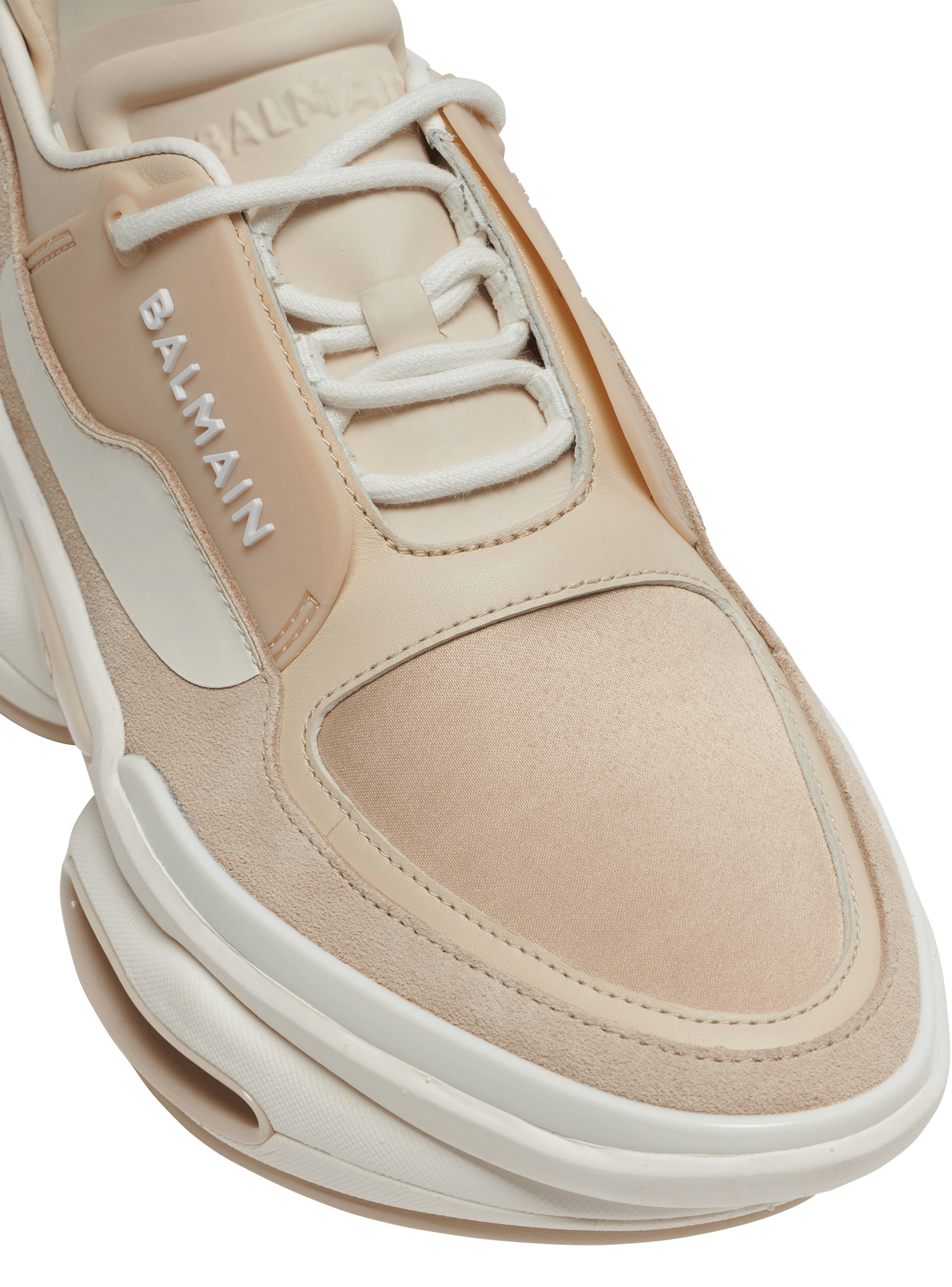 B-Bold low-top trainers in leather and suede - 7
