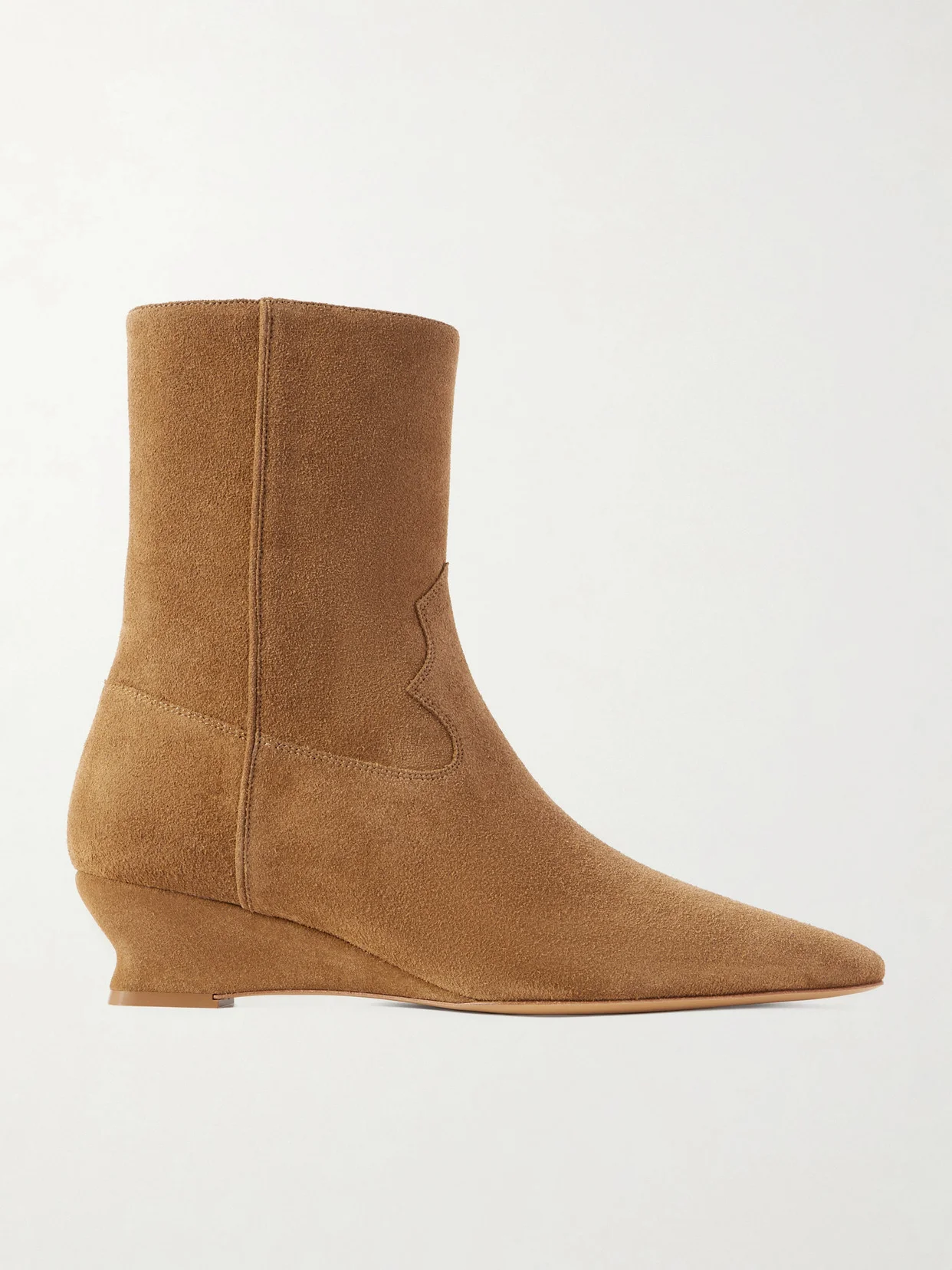 Camille Suede Wedge Ankle Boots - 1
