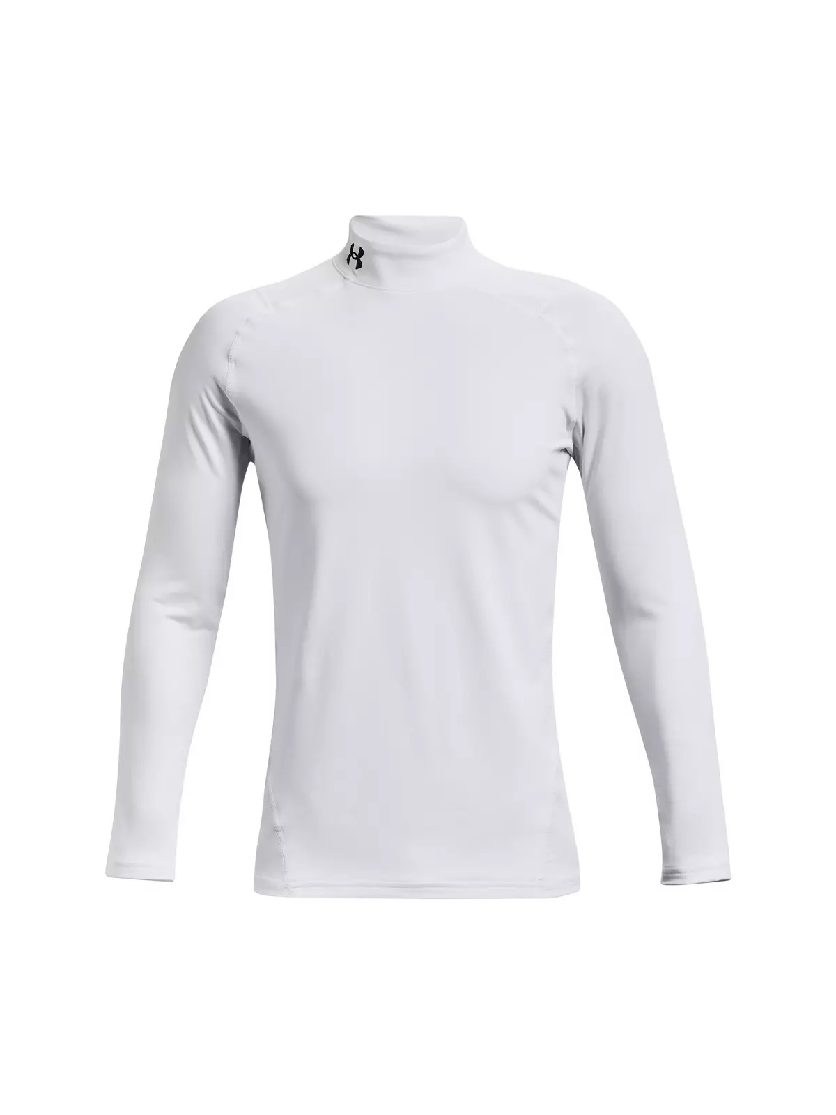Men's ColdGear Armour Fitted Mock "White" Compression Shirt - 6