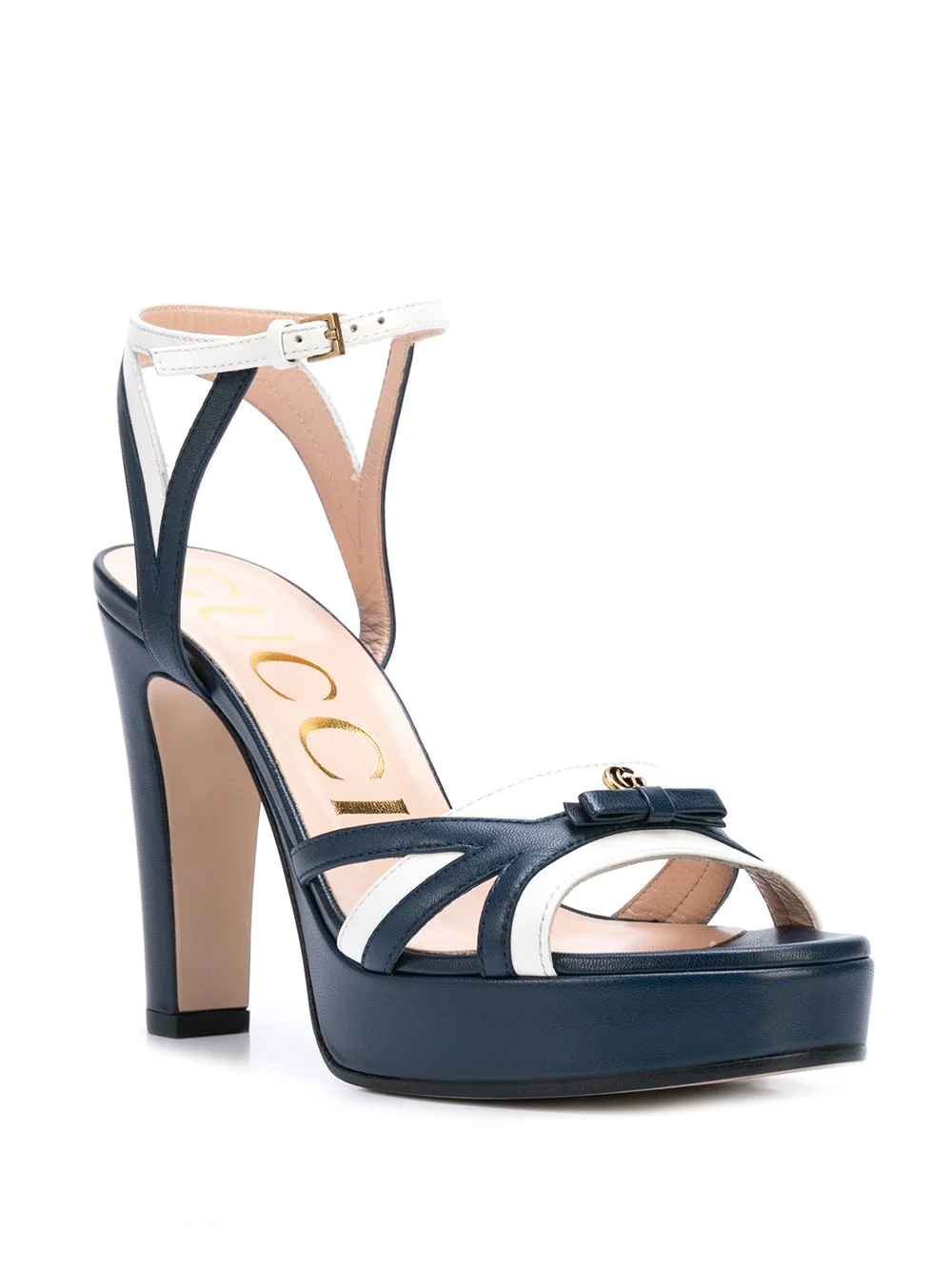 two-tone platform sandals - 2