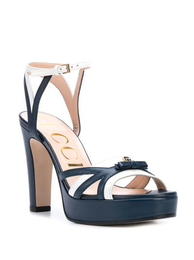 GUCCI two-tone platform sandals outlook