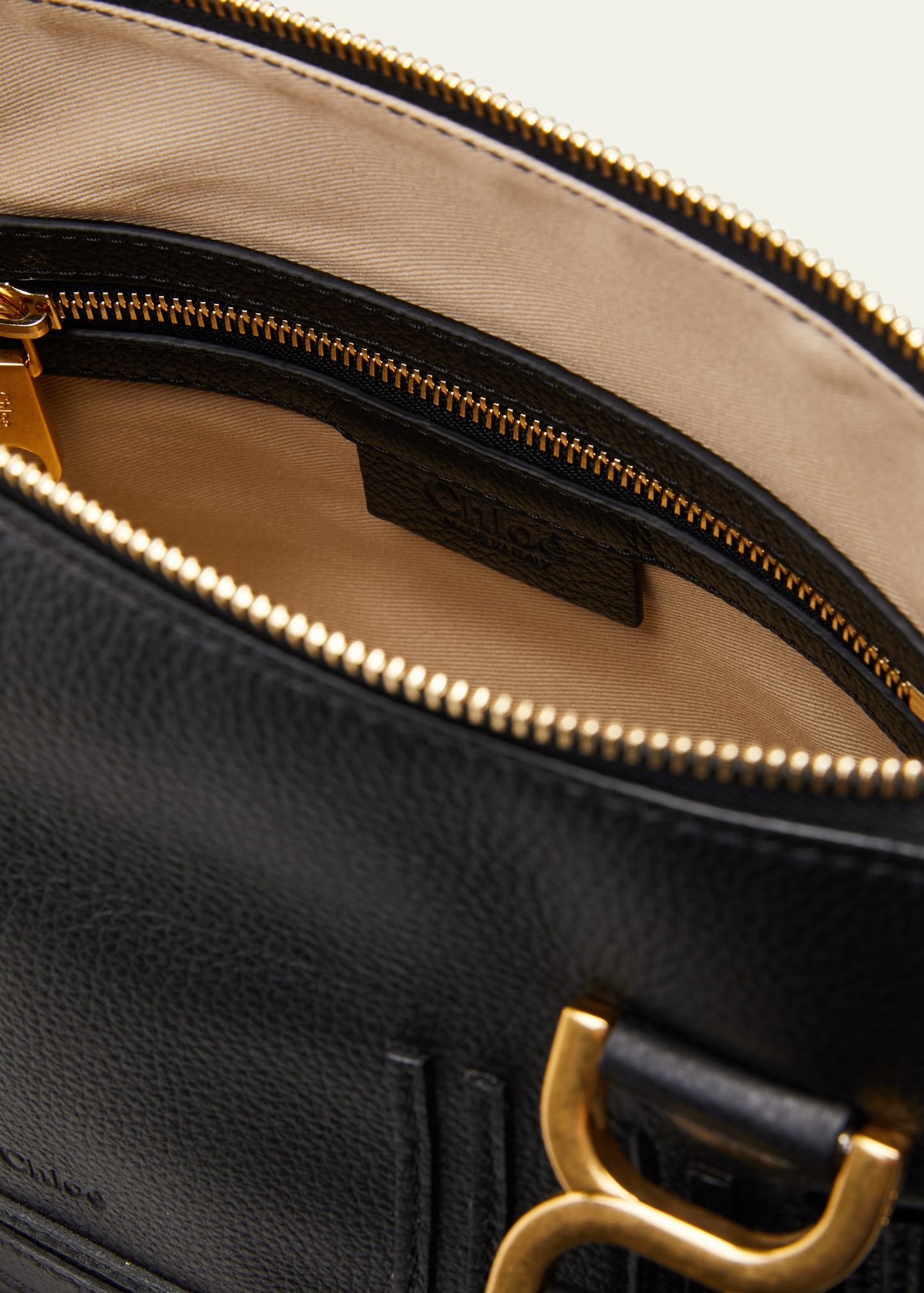 Marcie Small Satchel Bag in Grained Calfskin - 4