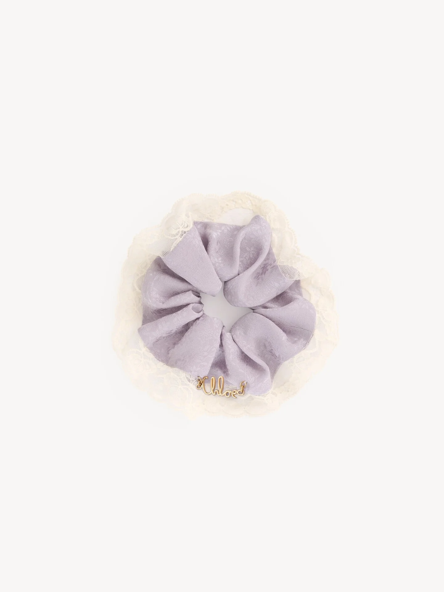 THE CHLOÉ POETIC SCRUNCHIE IN SILK & LACE - 1