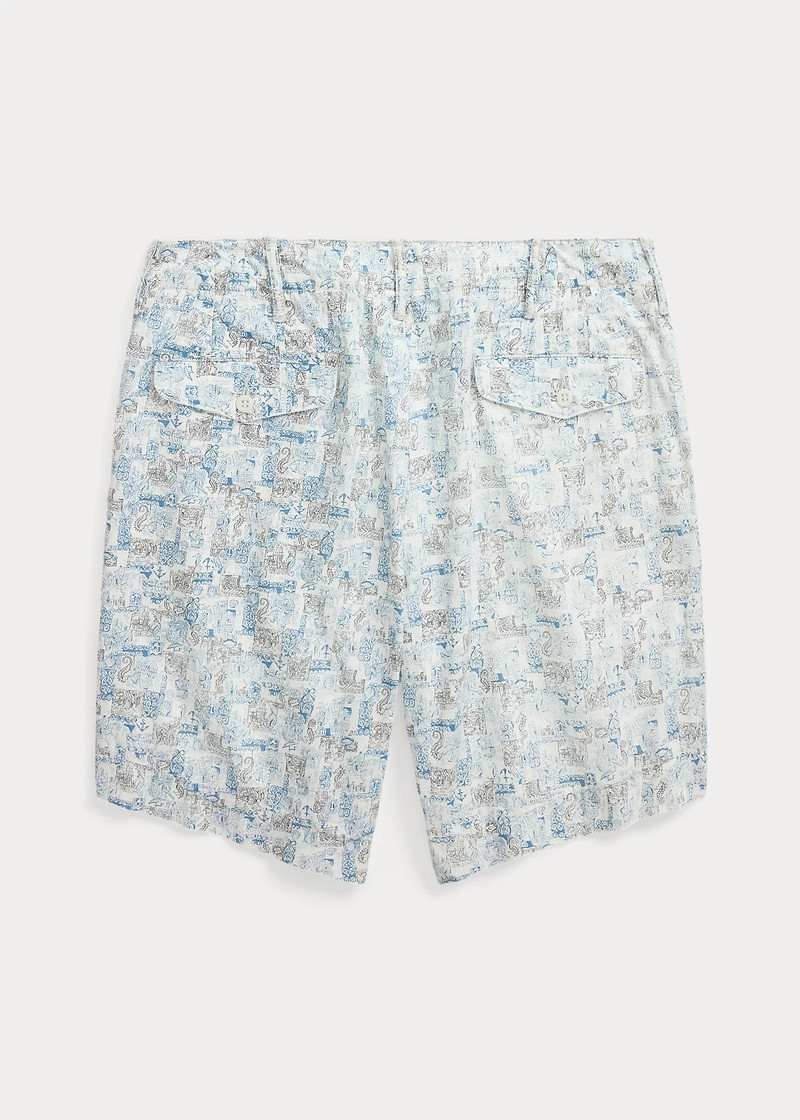 RRL by Ralph Lauren Nautical-Print Oxford Officer’s Short outlook