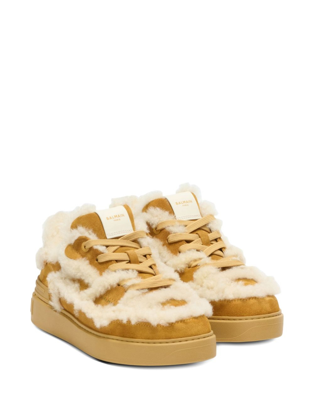 shearling suede sneakers - 2