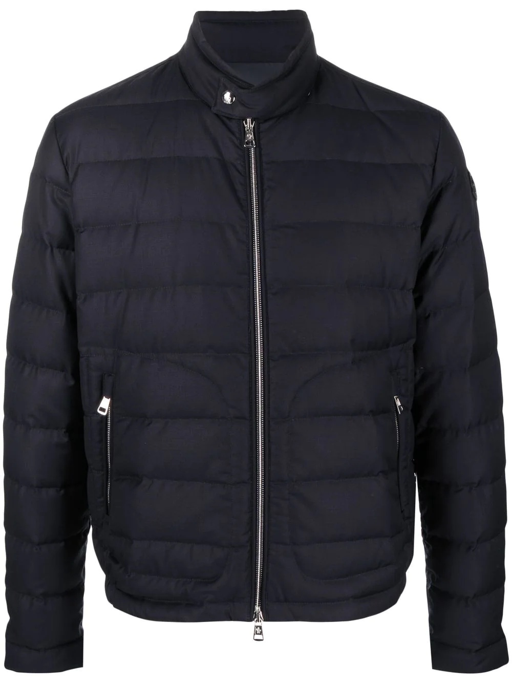 quilted zip-up jacket - 1