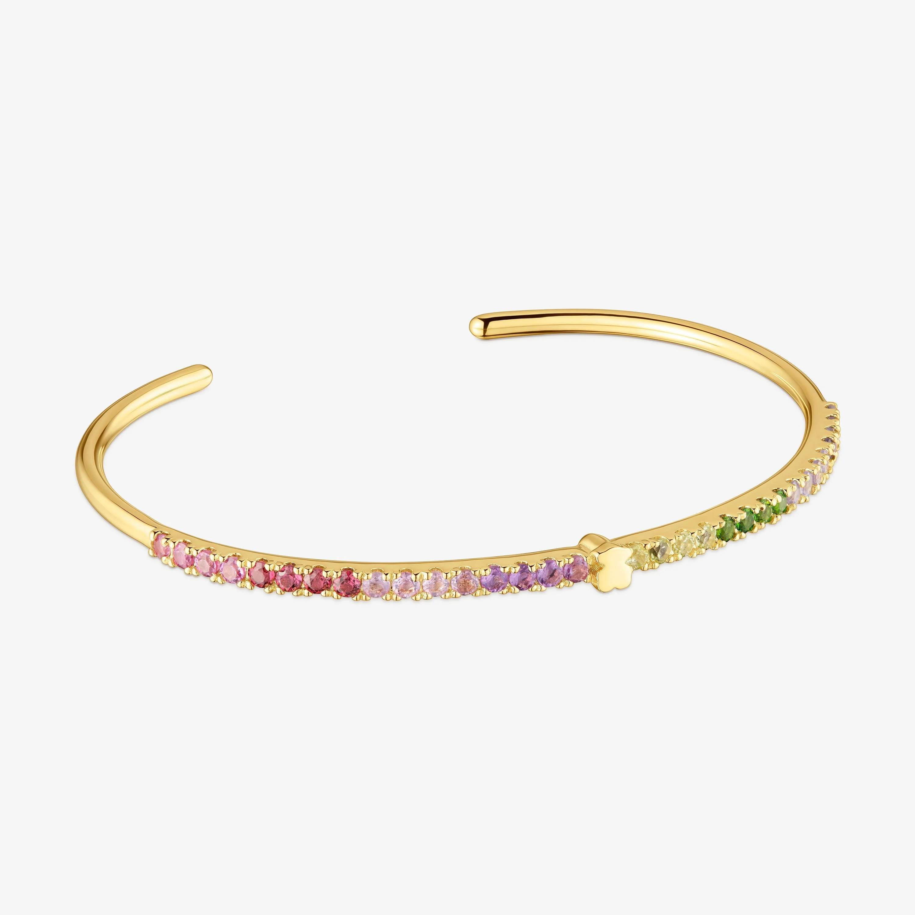 18K gold vermeil Bangle with gemstones TOUS Straight - 1