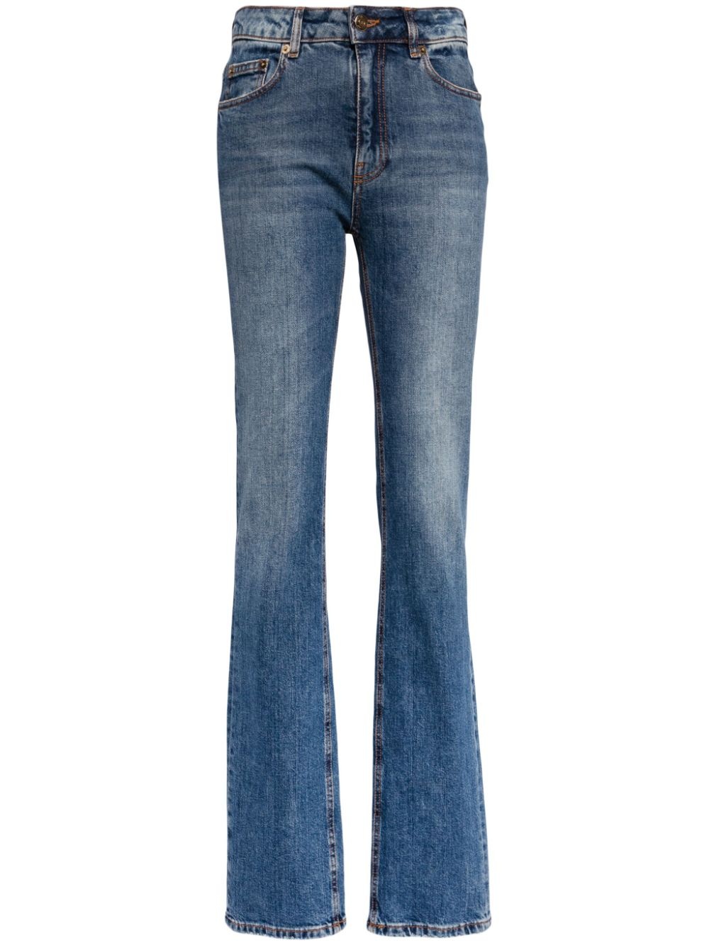 high-rise straight-leg jeans - 1
