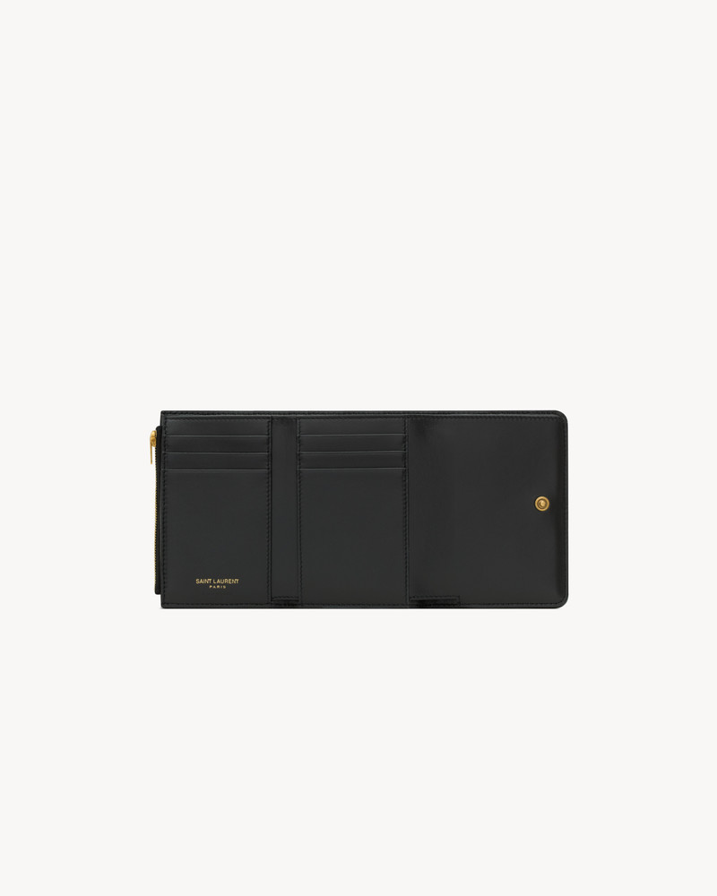 JAMIE SLIM TRI-FOLD WALLET IN LAMBSKIN 4