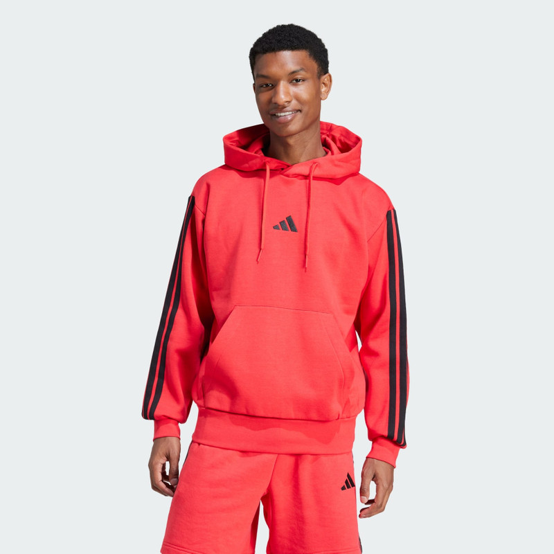 adidas Essentials 3-Stripes Fleece Hoodie outlook