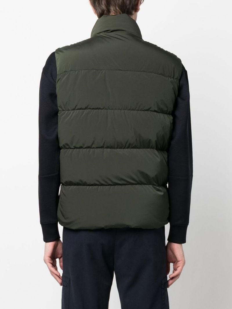 logo-patch padded gilet - 4