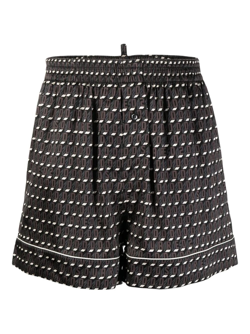 logo-print drawstring swim shorts - 3