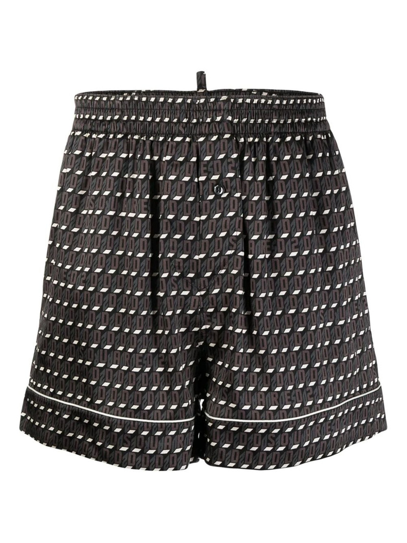 DSQUARED2 logo-print drawstring swim shorts outlook