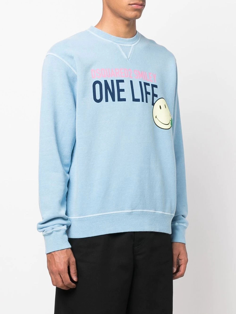 slogan-print long-sleeved sweatshirt - 3