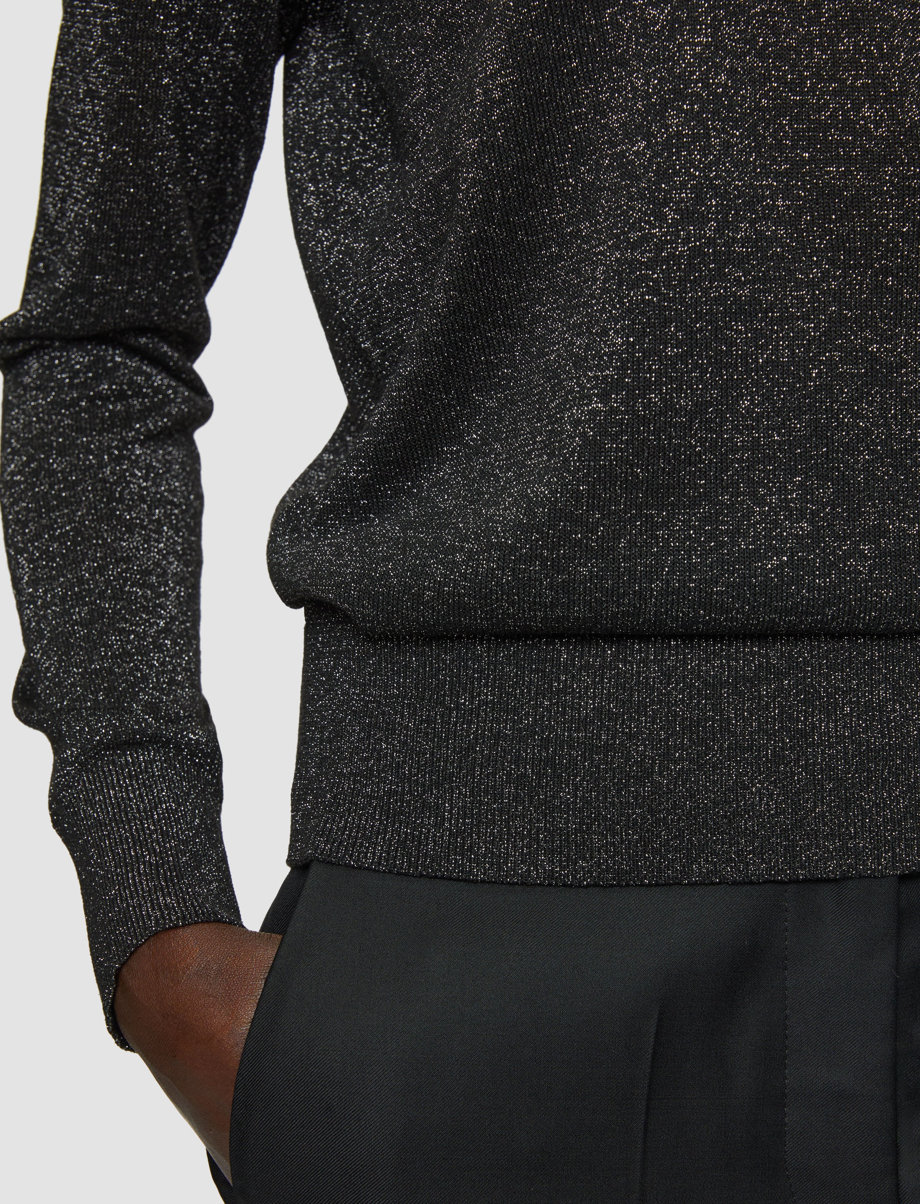 Lurex V Neck Jumper - 6