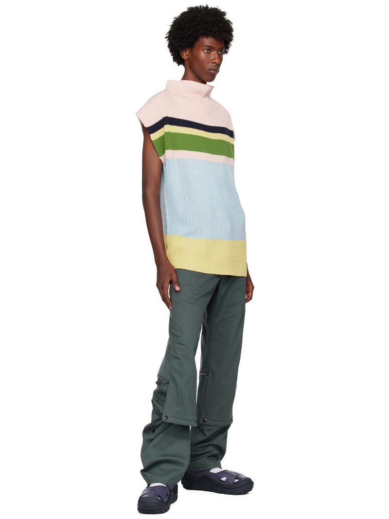 Kiko Kostadinov Pink & Blue Essick Stripe Turtleneck outlook