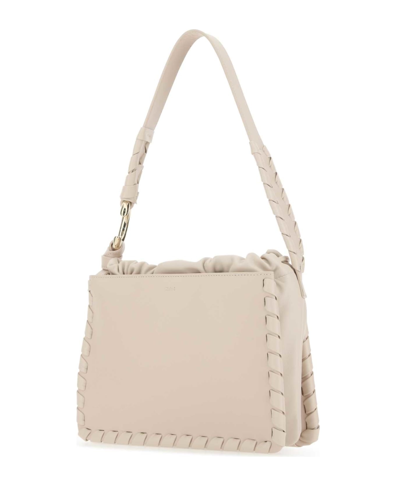 Powder Pink Leather Mate Shoulder Bag - 2