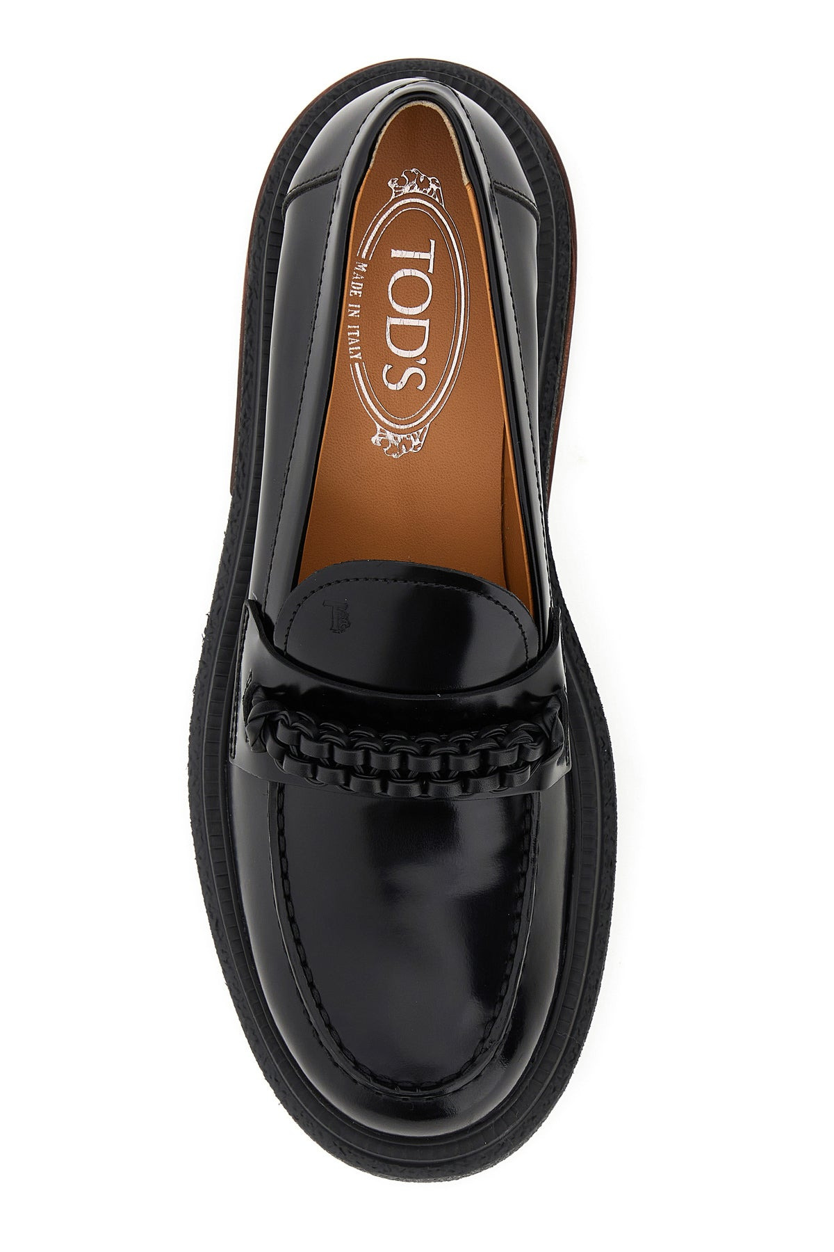 Black leather loafers - 4