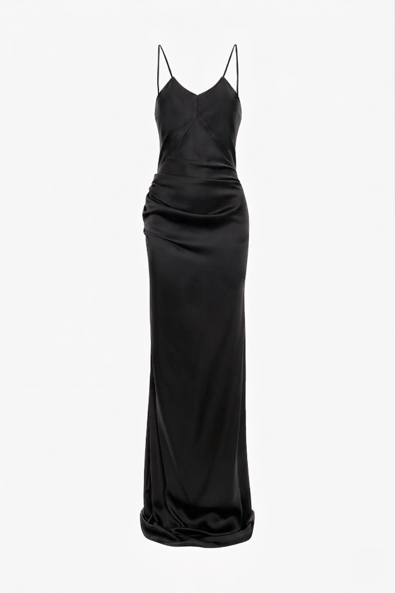 Cami Floor-Length Dress In Black 1