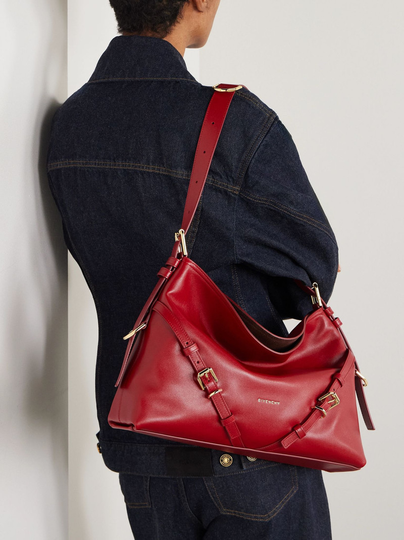 Givenchy Voyou medium leather shoulder bag Red outlook