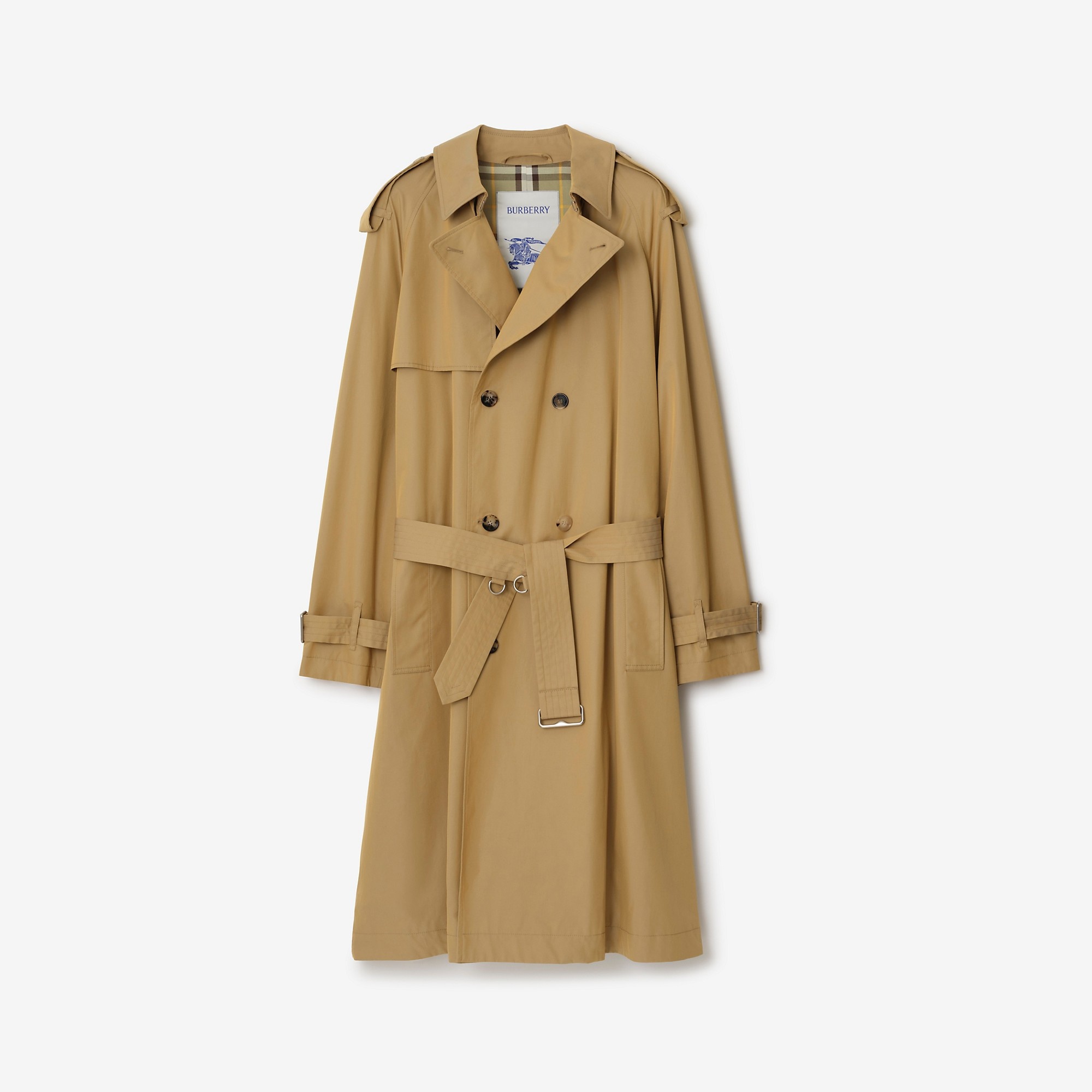 Long Gabardine Trench Coat - 1