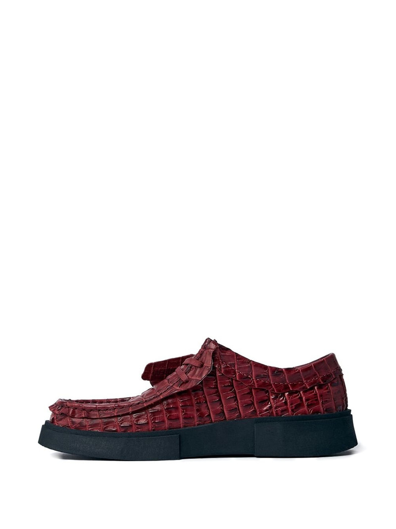 Torview croc-embossed lace-up shoes 4