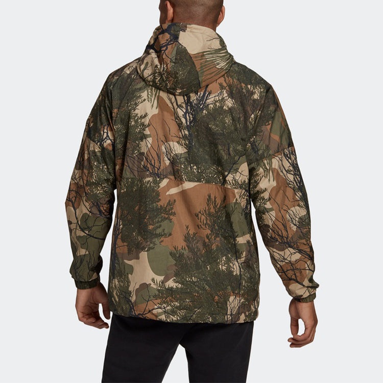 adidas originals Half Zipper Pullover Hooded Jacket Camouflage GE1308 - 4